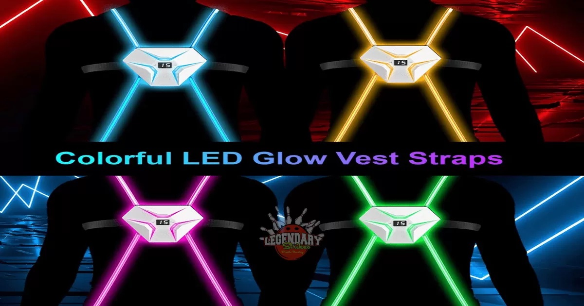 Legendary Strikes glow-in-the-dark laser tag vests used at events